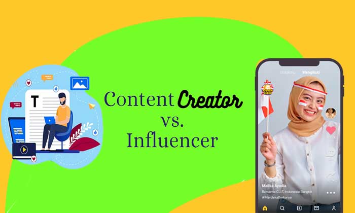 content creator dan influencer